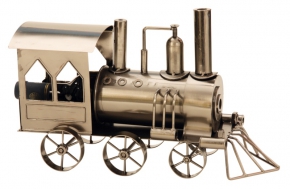 6039 Wein-Flaschenhalter 'Lokomotive' h=23cm l=37,5cm